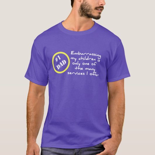 Funny Number One Dad T-Shirt (Voorkant)