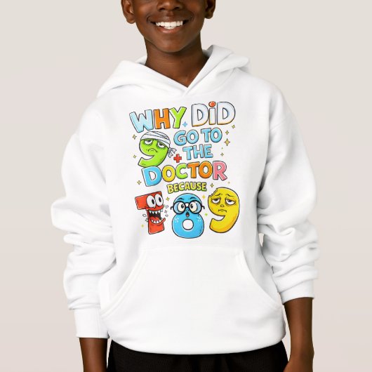 Funny Numbers Hoodie for Children | UK (Voorkant)