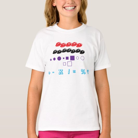 FUNNY NUMBERS  T-SHIRT (Voorkant)