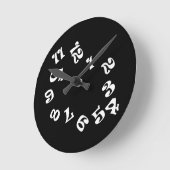 Funny Numbers Wall Clock Ronde Klok (Hoek)