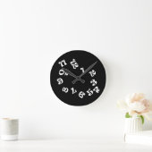 Funny Numbers Wall Clock Ronde Klok (Huis)
