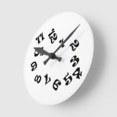 Funny Numbers Wall Clock Ronde Klok (Hoek)