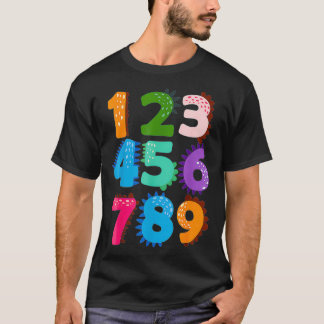 Funny Numbers Wiskunde terug naar school Educatie T-shirt