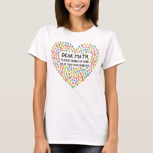Funny Numeric Heart Classroom van leraar wiskunde T-shirt (Voorkant)