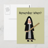 Funny Nun Cards: Nuns Carried Rulers" Briefkaart (Voorkant / Achterkant)
