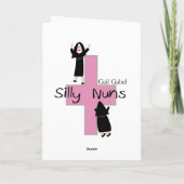 Funny Nun Cards "Yellow Polka Dot Bikini" Kaart (Achterkant)