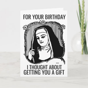 FUNNY NUN CATHOLIC BIRTHDAY WENSKAART KAART