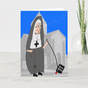 Funny Nun Wenskaarten Kaart