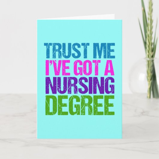 Funny Nurse Afstuderen Kaart (Voorkant)