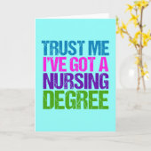 Funny Nurse Afstuderen Kaart (Gele Bloem)