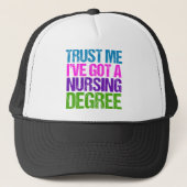 Funny Nurse Afstuderen Trucker Pet (Voorkant)