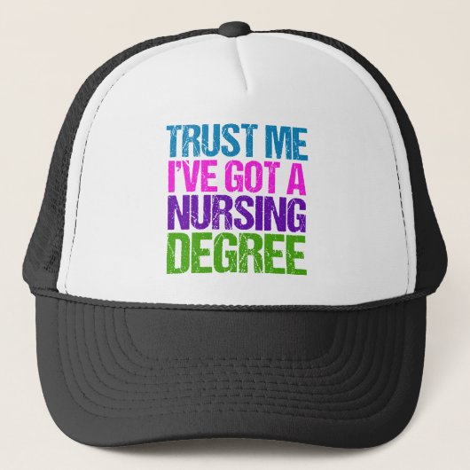 Funny Nurse Afstuderen Trucker Pet (Voorkant)