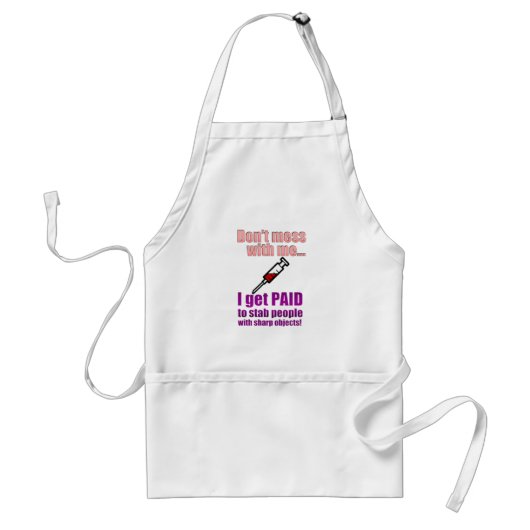 Funny Nurse Apron Standaard Schort (Voorkant)