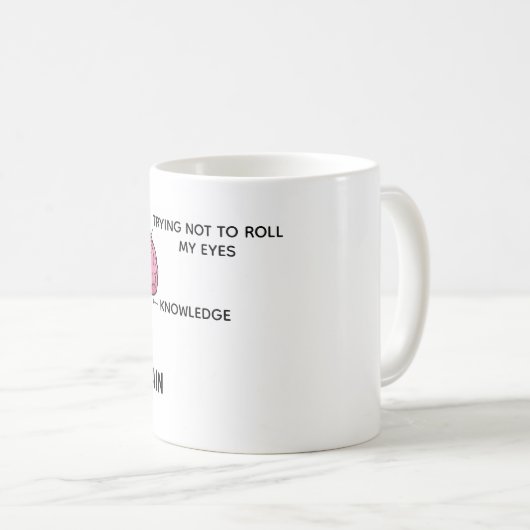 Funny Nurse Brain Anatomy Sarcastic Mug Koffiemok (Voorkant rechts)