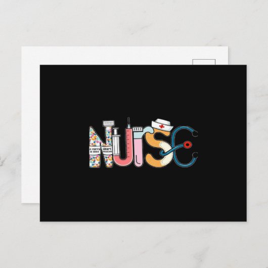 Funny Nurse Briefkaart (Voorkant / Achterkant)