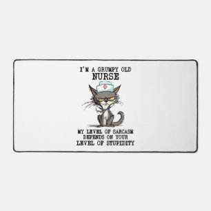 Funny Nurse Cat Gezegde Bureaumat