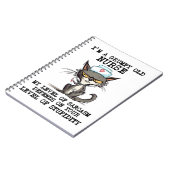 Funny Nurse Cat Gezegde Notitieboek (Linkerzijde)