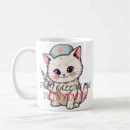 Funny Nurse Cat The Vein Finder Personalized Koffiemok