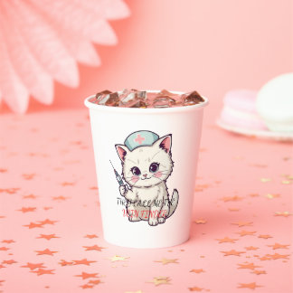 Funny Nurse Cat The Vein Finder Personalized Papieren Bekers