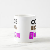 Funny Nurse "CODE BROWN QUEEN" Giften Koffiemok (Center)