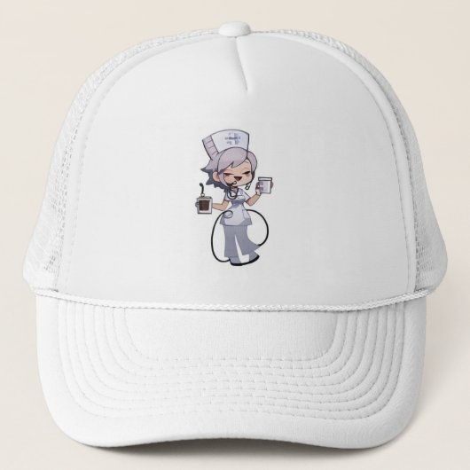 Funny Nurse Coffee Cap Trucker Pet (Voorkant)