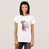 Funny Nurse Coffee Cup T-shirt (Voorkant volledig)