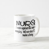 Funny Nurse Coffee Mok (Voorkant rechts)