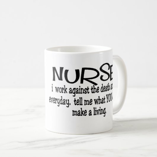 Funny Nurse Coffee Mok (Voorkant rechts)
