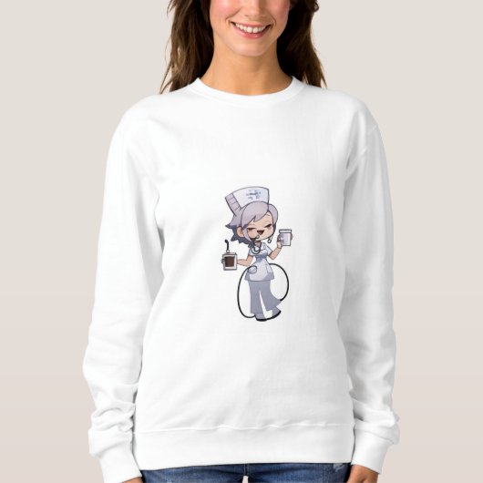 Funny Nurse Coffee Sweatshirt (Voorkant)