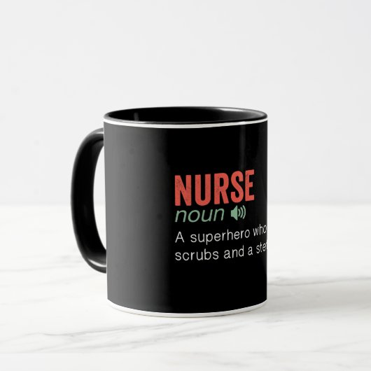 Funny Nurse Definition Mok (Voorkant links)