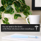 Funny Nurse Desk Name Bord Naambordje