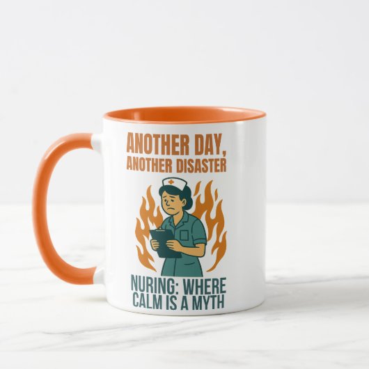 Funny Nurse Disaster Shirt – Flaming Chart Nurse Mok (Links)