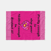 Funny Nurse Fleece Blanket Pink Deken (Voorkant (Horizontaal))