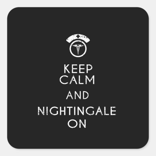 Funny Nurse Florence Nightingale Nurse Gift RN Vierkante Sticker (Voorkant)