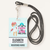 Funny Nurse Gezegde met Big Hypodermic Needle Badge (Achterkant met draagriem)