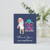 Funny Nurse Gezegde met Big Hypodermic Needle Briefkaart (Staand voorkant)