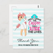 Funny Nurse Gezegde met Big Hypodermic Needle Briefkaart (Voorkant / Achterkant)