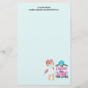 Funny Nurse Gezegde met Big Hypodermic Needle Briefpapier
