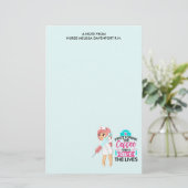 Funny Nurse Gezegde met Big Hypodermic Needle Briefpapier (Staand voorkant)