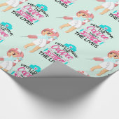 Funny Nurse Gezegde met Big Hypodermic Needle Cadeaupapier (Hoek)