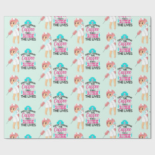 Funny Nurse Gezegde met Big Hypodermic Needle Cadeaupapier