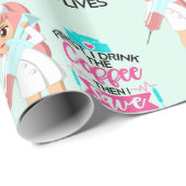 Funny Nurse Gezegde met Big Hypodermic Needle Cadeaupapier (Rol Hoek)