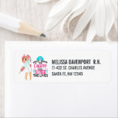 Funny Nurse Gezegde met Big Hypodermic Needle Etiket (Insitu)