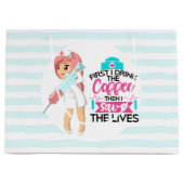 Funny Nurse Gezegde met Big Hypodermic Needle Groot Cadeauzakje (Voorkant)