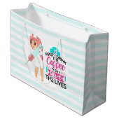 Funny Nurse Gezegde met Big Hypodermic Needle Groot Cadeauzakje (Voorkant Gekanteld)