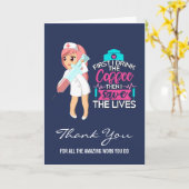 Funny Nurse Gezegde met Big Hypodermic Needle Kaart (Gele Bloem)