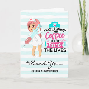 Funny Nurse Gezegde met Big Hypodermic Needle Kaart