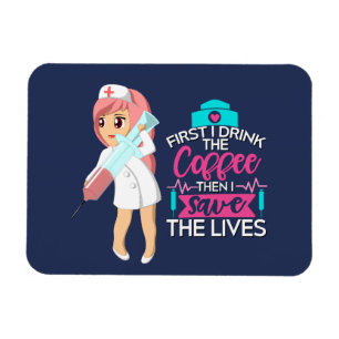 Funny Nurse Gezegde met Big Hypodermic Needle Magneet