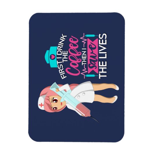 Funny Nurse Gezegde met Big Hypodermic Needle Magneet (Verticaal)