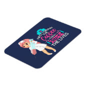 Funny Nurse Gezegde met Big Hypodermic Needle Magneet (Linkerzijde)